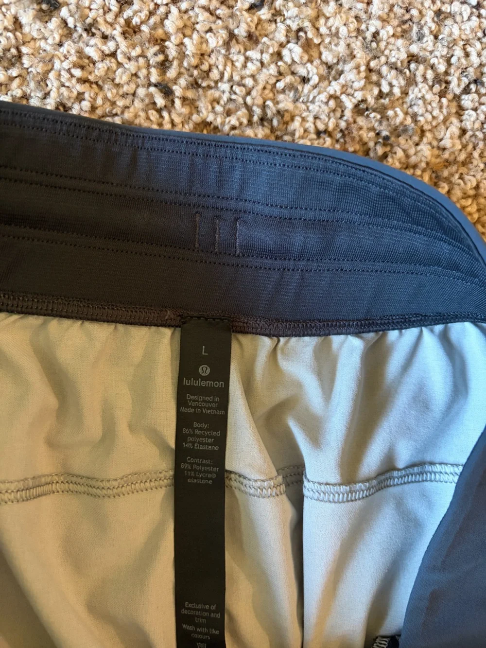 lululemon athletica Heather Gray & Black Track Joggers